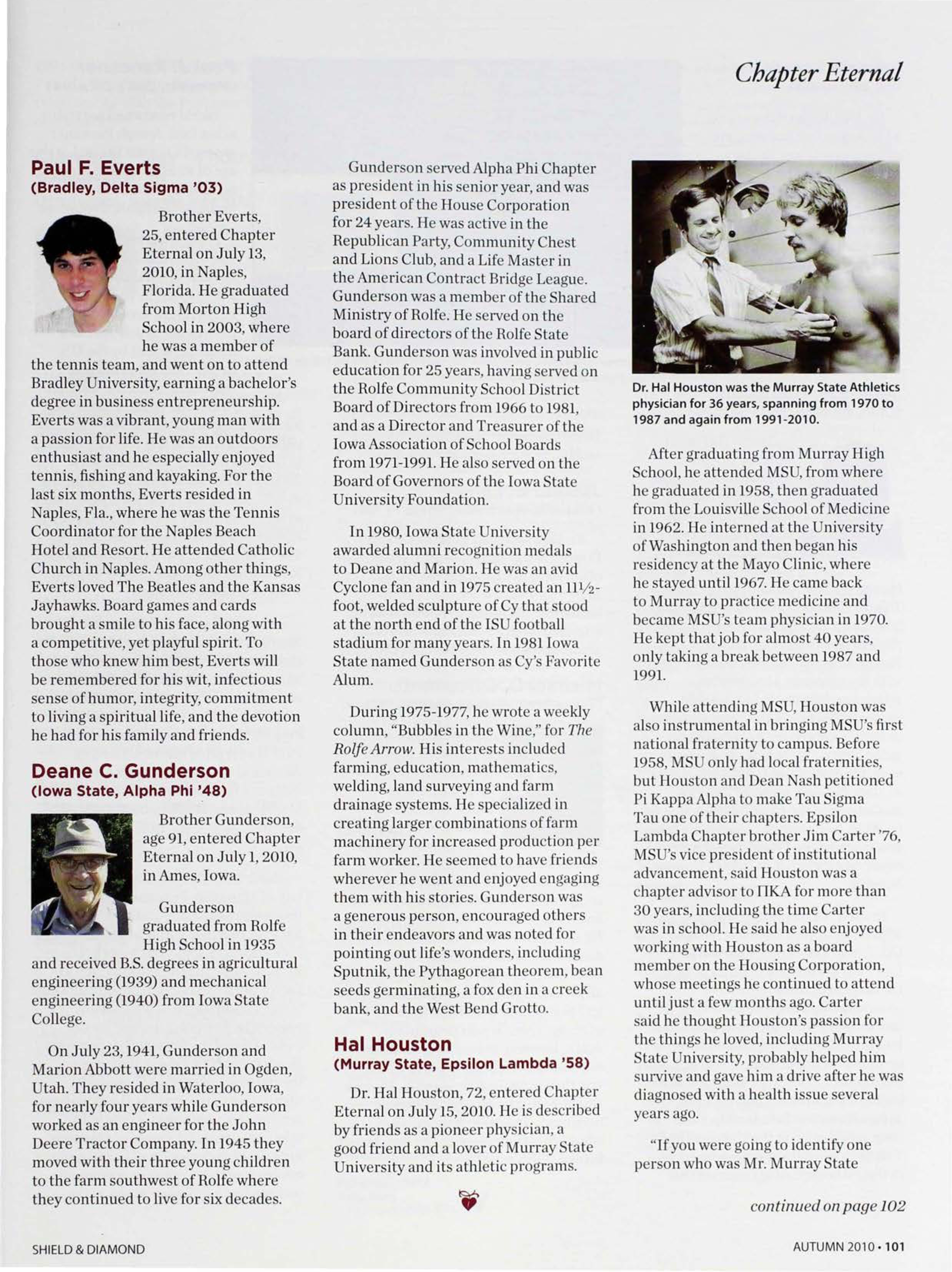 Chapter Eternal, Autumn 2010